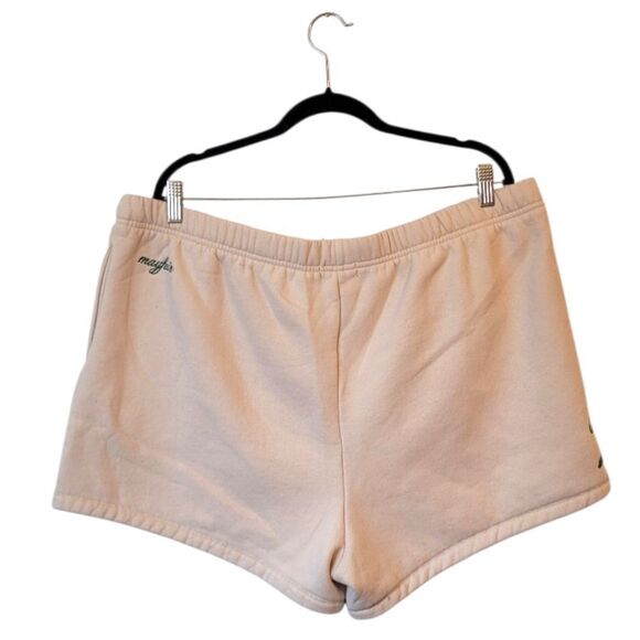 The Mayfair Group Women's Cream Growth Takes Time Mushroom Sweat Shorts Size XXL - Picture 2 of 8